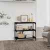 vidaXL Book Cabinet Black 80x33x70.5 cm Engineered Wood and Steel