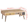 vidaXL Coffee Table with Drawers Solid Mango Wood 105x55x41 cm