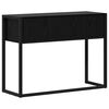 vidaXL End Table Black Oak 100 x 36 x 75 cm Engineered Wood