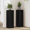vidaXL Plant Stand 2 pcs Black Oak 25 x 25 x 80 cm Engineered Wood
