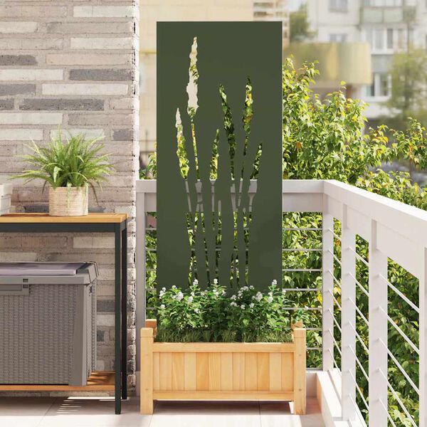 vidaXL Garden Privacy Screen Olive green 50 x 140 cm Cold-rolled steel