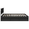 vidaXL Bed Frame with Headboard Black 180 x 200 cm Solid Pine Wood