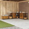 vidaXL Kitchen Storage with Shelf Rusty 60 x 50 x 92 cm Steel