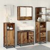 vidaXL Bathroom Furniture Set with Door 3 pcs Old Wood Engineered Wood