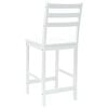 vidaXL Dining Chairs 2 pcs White 40 x 47.5 x 99.5 cm Solid Rubber Wood