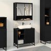 vidaXL Bathroom Cabinet Black Oak 65 x 33 x 60 cm Engineered Wood