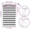 vidaXL Zebra blind 100.9x175 cm Fabric Width 96.7 cm grey