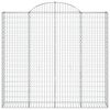 vidaXL Arched Gabion Baskets 25 pcs 200x50x180/200 cm Galvanised Iron
