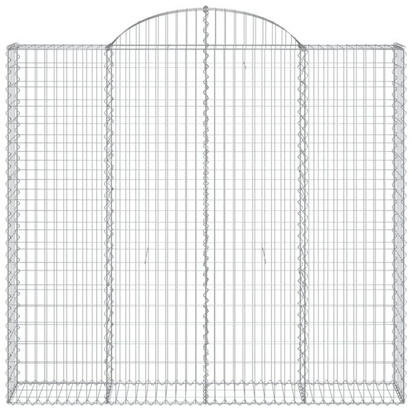 vidaXL Arched Gabion Baskets 25 pcs 200x50x180/200 cm Galvanised Iron