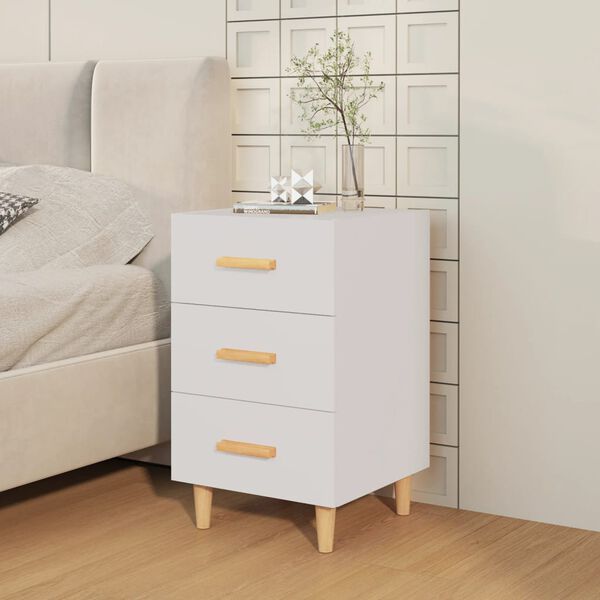 vidaXL Bedside Cabinet White 40x40x66 cm Engineered Wood