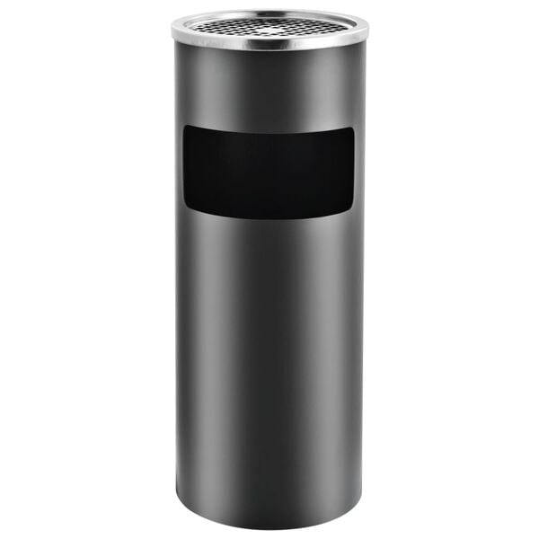 vidaXL Ashtray Dustbin Hotel 30 L Steel Grey