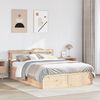 vidaXL Bed Frame with Headboard 160x200 cm Solid Wood Pine