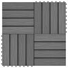 vidaXL Decking Tile 3D Design 11 pcs Grey 30 x 30 cm WPC