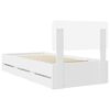 vidaXL Bed Frame with Headboard White 75 x 190 cm Engineered Wood