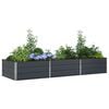 vidaXL Planter Anthracite 290 x 100 x 45 cm Galvanised Steel