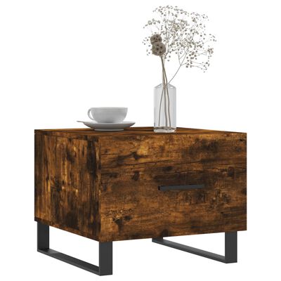 vidaXL Coffee Table Smoked Oak 50x50x40 cm Engineered Wood