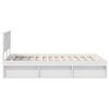 vidaXL Bed Frame with Headboard White 120 x 190 cm Solid Pine Wood