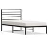vidaXL Metal Bed Frame without Mattress with Headboard Black 80x200cm