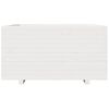 vidaXL Garden Planter White 90x90x49.5 cm Solid Wood Pine