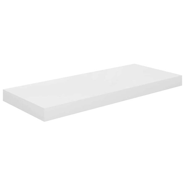 vidaXL Floating Wall Shelf High Gloss White 60x23.5x3.8 cm MDF