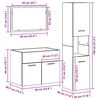 vidaXL Bathroom Furniture Set 3 pcs Old Wood 60 x 38.5 x 46 cm