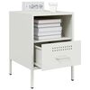 vidaXL Bedside Cabinet White 36x39x50.5 cm Steel