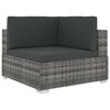 vidaXL 6 Piece Garden Lounge Set with Cushions Poly Rattan Grey