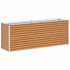 vidaXL Garden Raised Bed Light Brown 195 x 50 x 68 cm Galvanised Steel