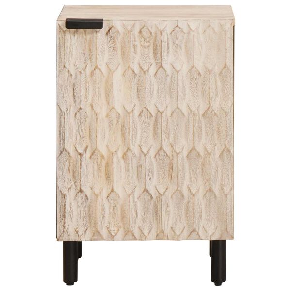 vidaXL Bathroom Cabinet White 38 x 33 x 58 cm Solid Mango Wood