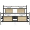 vidaXL Bed Frame without Mattress Sonoma Oak 150x200 cm King Size Engineered Wood