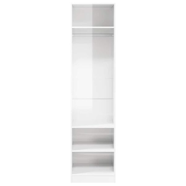 vidaXL Wardrobe High Gloss White 50x50x200 cm Engineered Wood