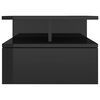 vidaXL Floating Nightstands 2 pcs High Gloss Black 40x31x27 cm Engineered Wood