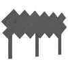 vidaXL Bed Headboard Grey 132x3x81 cm Solid Wood Pine