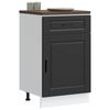 vidaXL Kitchen Base Cabinet&nbsp;Porto Black Engineered Wood