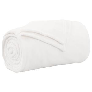vidaXL Throw Blanket White 130 x 150 cm Fleece
