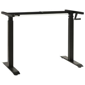 vidaXL Stand Up Desk Frame | Black | Powder-coated carbon steel