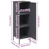 vidaXL Highboard Anthracite 36x39x113 cm Steel