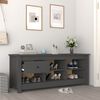 vidaXL Shoe Cabinet Grey 110x38x45.5 cm Solid Wood Pine