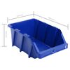 vidaXL 35 pcs Stackable Storage Bins 218x360x156 mm Blue