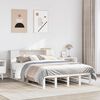 vidaXL Bookcase Bed without Mattress White 160x200 cm Solid Wood
