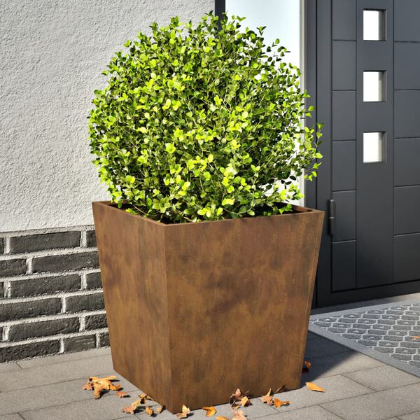 vidaXL Garden Planters 2 pcs 50x50x50 cm Weathering Steel