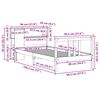 vidaXL Bookcase Bed without Mattress 90x190cm Solid Wood Pine