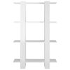 vidaXL Book Cabinet/Room Divider High Gloss White 80x30x123.5 cm