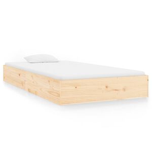 vidaXL Bed Frame without Mattress Solid Wood 100x200 cm
