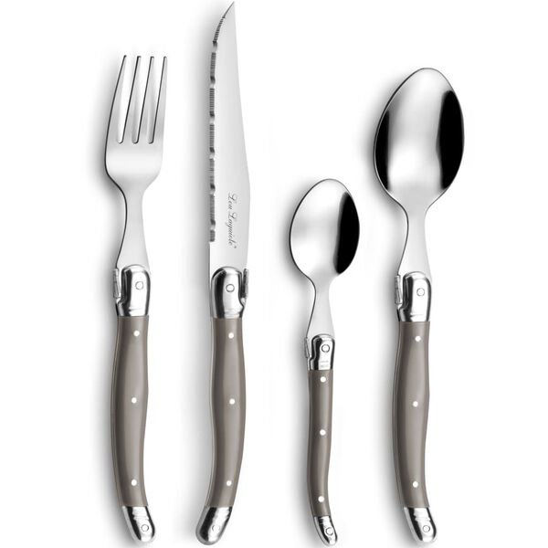 Lou Laguiole 24 Piece Cutlery Set Tradition Taupe