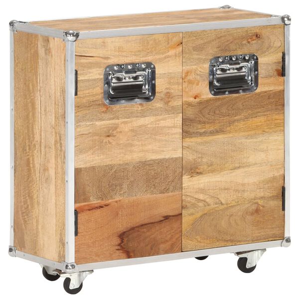 vidaXL Sideboard with 2 Doors 70x30x69 cm Solid Mango Wood