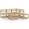 vidaXL 6 Piece Garden Lounge Set Green Impregnated Pinewood