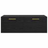 vidaXL Wall Cabinet Black oak 100 x 36.5 x 35 cm Engineered wood