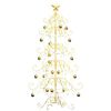 vidaXL Metal Christmas Tree with Stand Gold 150 cm Powder-coated Steel