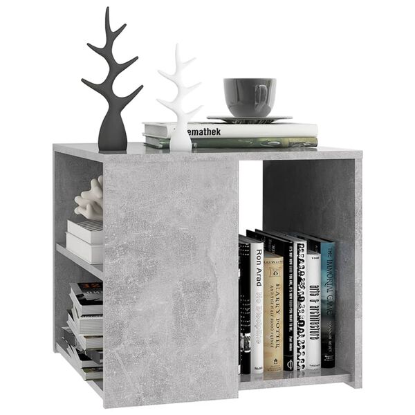 vidaXL Side Table Concrete Grey 50x50x45 cm Engineered Wood